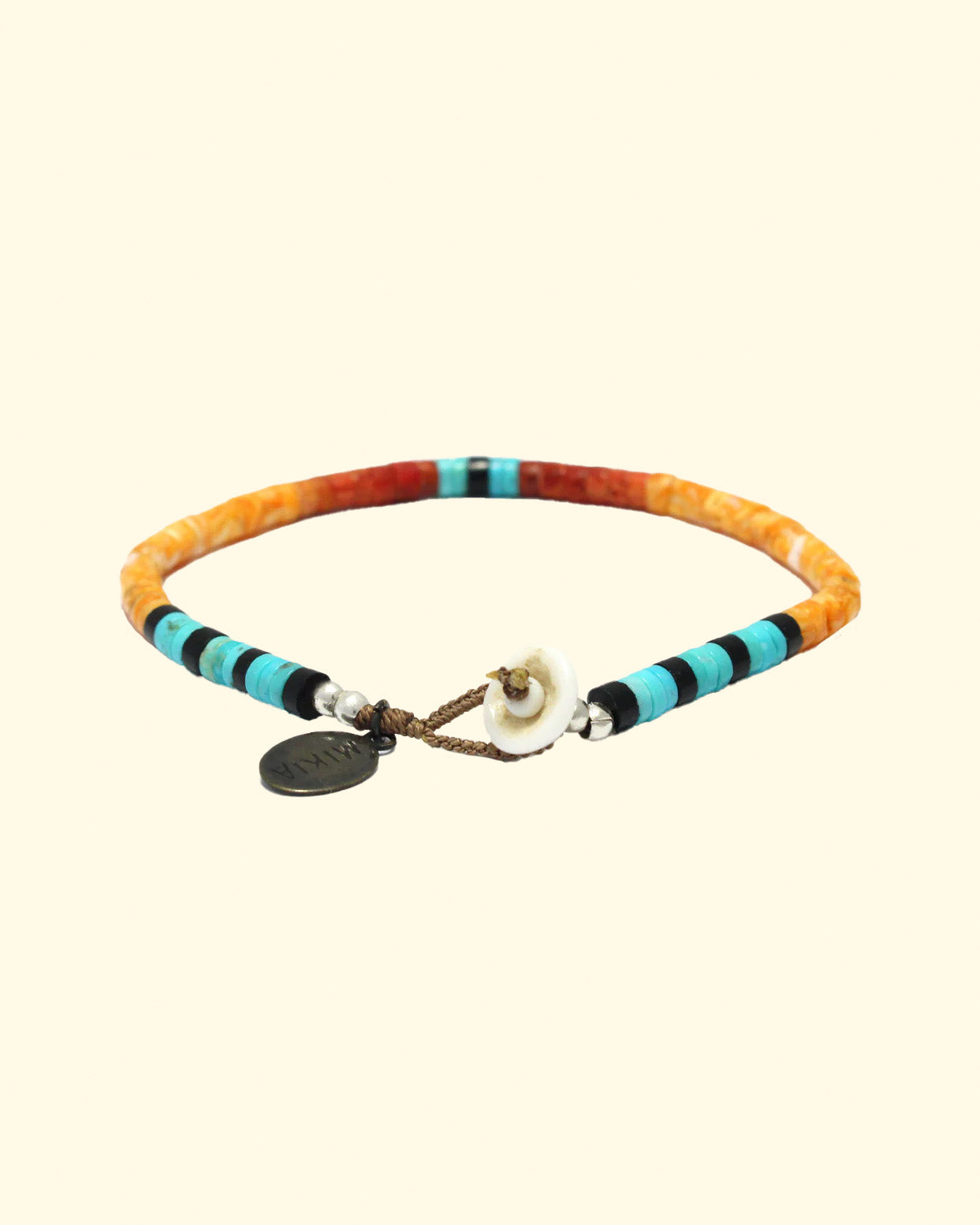 Heishi Bracelet | Oyster/Coral/Turquoise