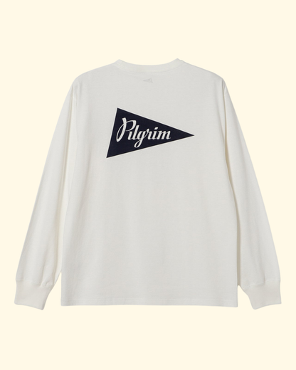 Longsleeve Pennant Team Tee | Off White