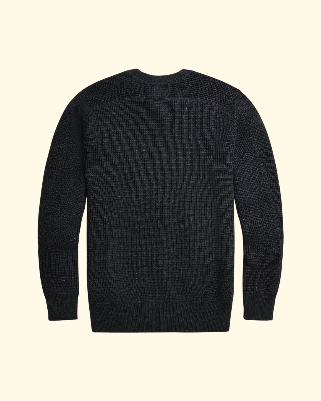 Cotton-Wool Waffle Knit | Black Heather