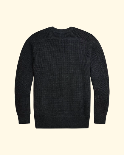 Cotton-Wool Waffle Knit | Black Heather