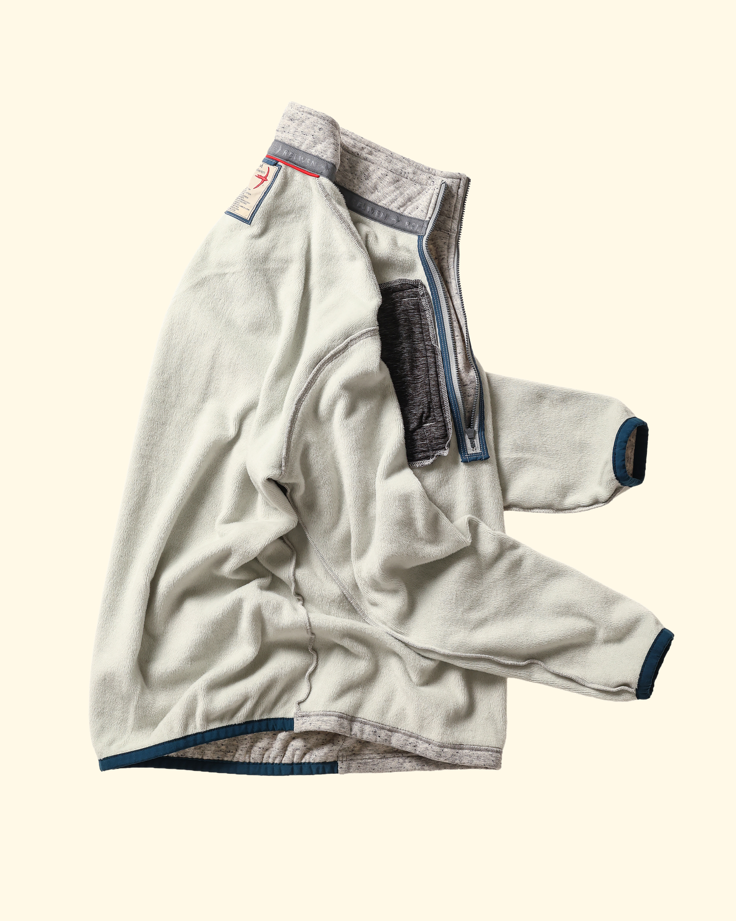 Micropile Half Zip | Lt Grey Fleck