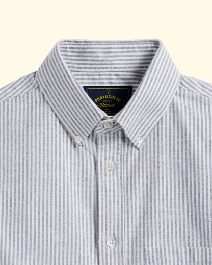 Brushed Oxford Stripe | Blue