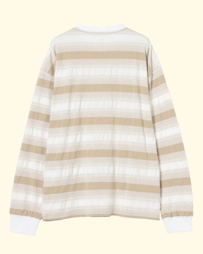 Skip Stripe L/S Tee | Off White