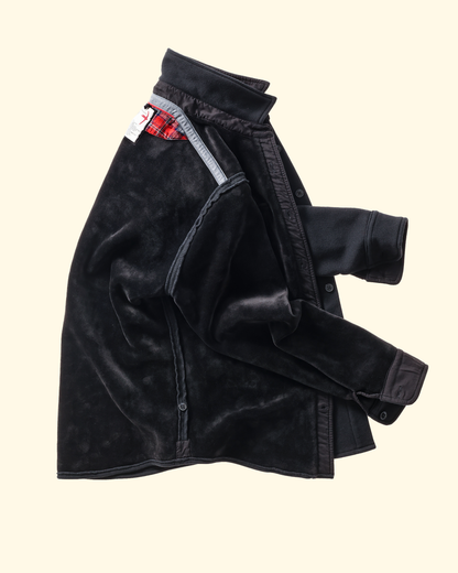 Pique Fleece Workshirt | Black