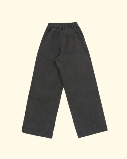 One Tuck Wide Fatigue | Charcoal