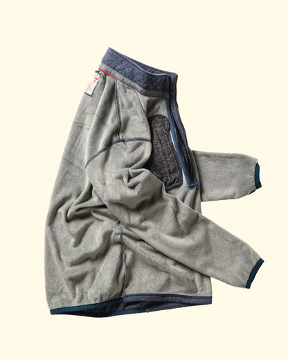 Micropile Half-Zip | Navy Fleck