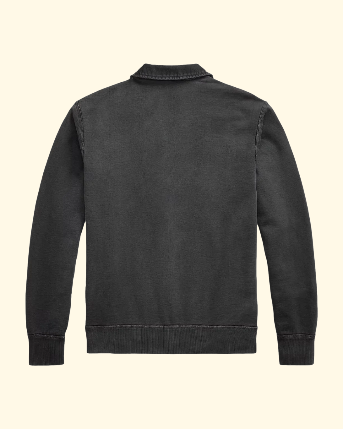 French Terry Quarter-Zip | Faded Black