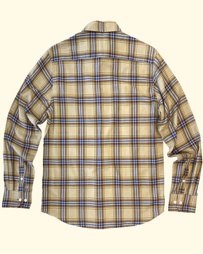 Parker Plaid Shirt | Khaki Blue Yellow