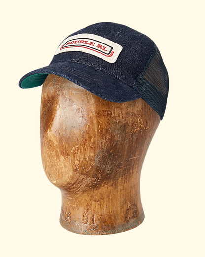 Logo Twill Trucker Cap | Indigo Denim
