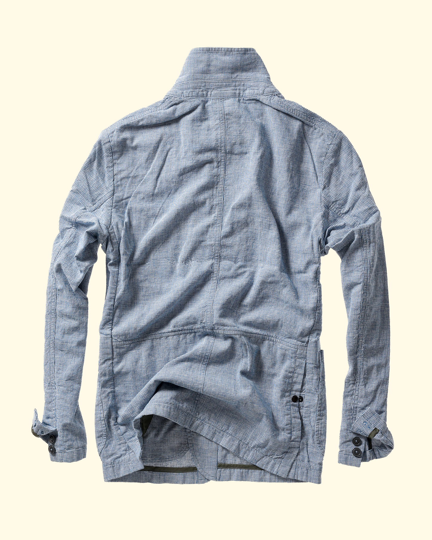Tropical Trap Blazer | Blue & White Houndstooth