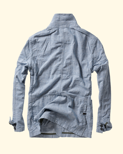 Tropical Trap Blazer | Blue & White Houndstooth