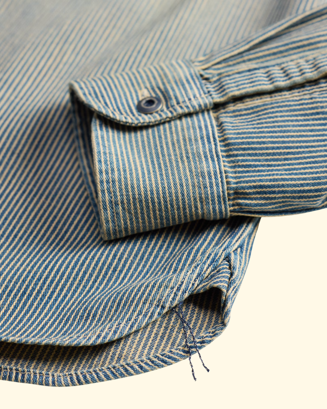 Indigo Twill Work Shirt | Blue Stripe