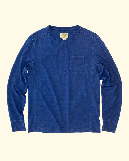 Chilmark LS Jersey Tee | Dark Indigo Wash