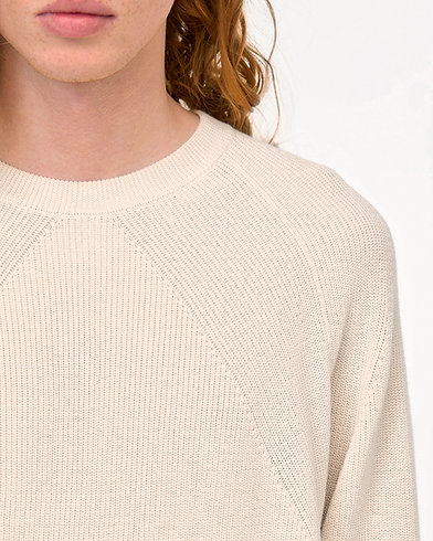 Sea Island Cotton Signature Crew Neck | Ivory