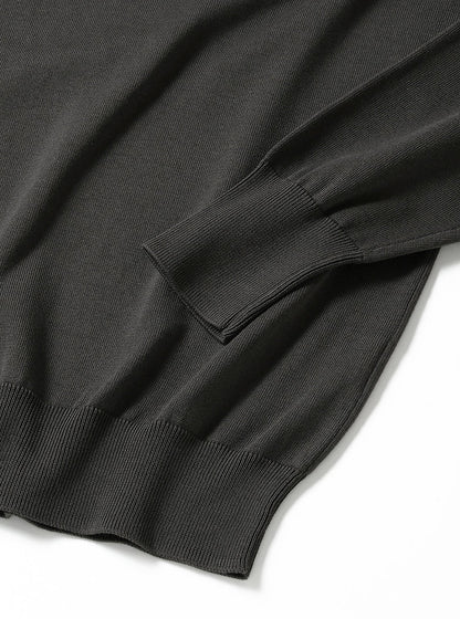 Sea Island Cotton Crew Neck | Dark Gray