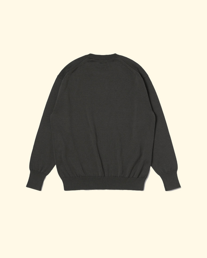 Sea Island Cotton Crew Neck | Dark Gray