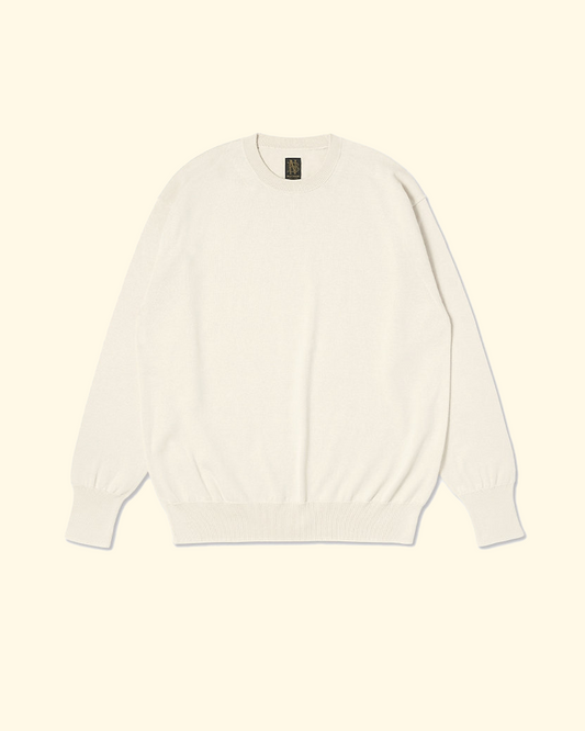 Sea Island Cotton Crew Neck | Ivory