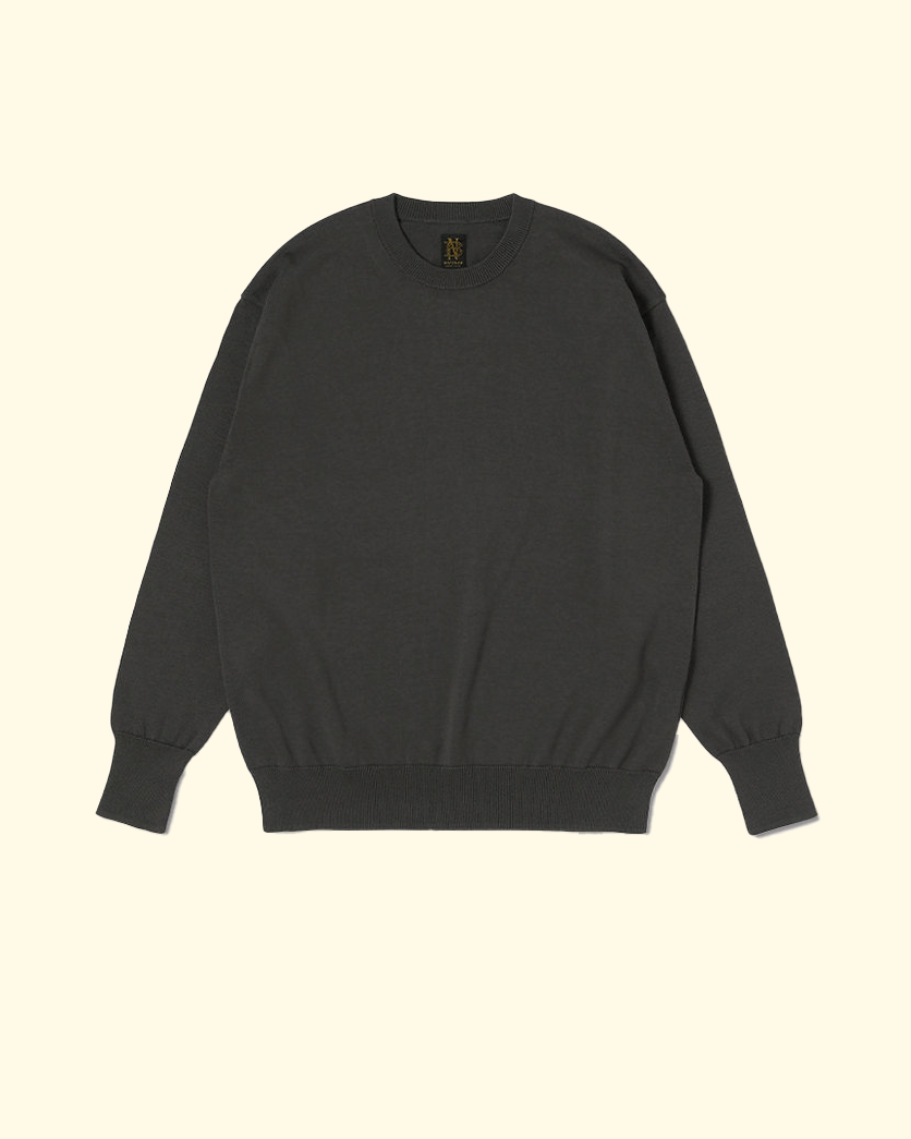 Sea Island Cotton Crew Neck | Dark Gray