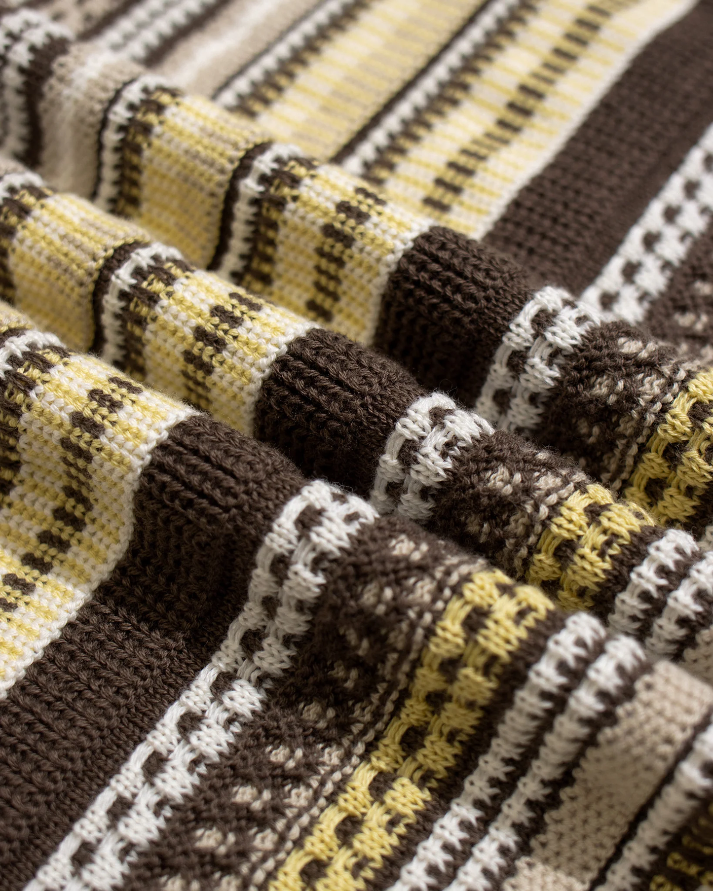 Newport Knitted Top | Brown Yellow Stripe