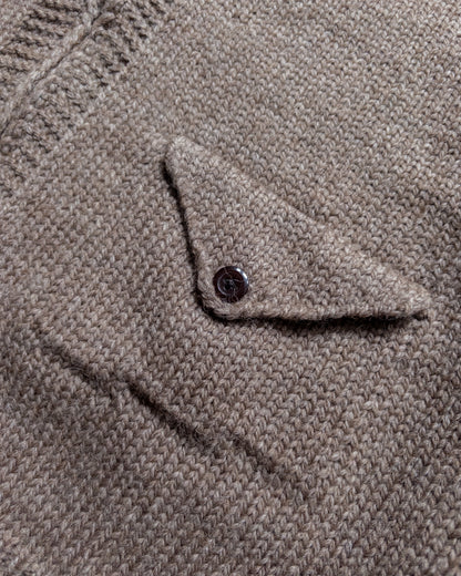 Zip Shawl Cardigan | Taupe