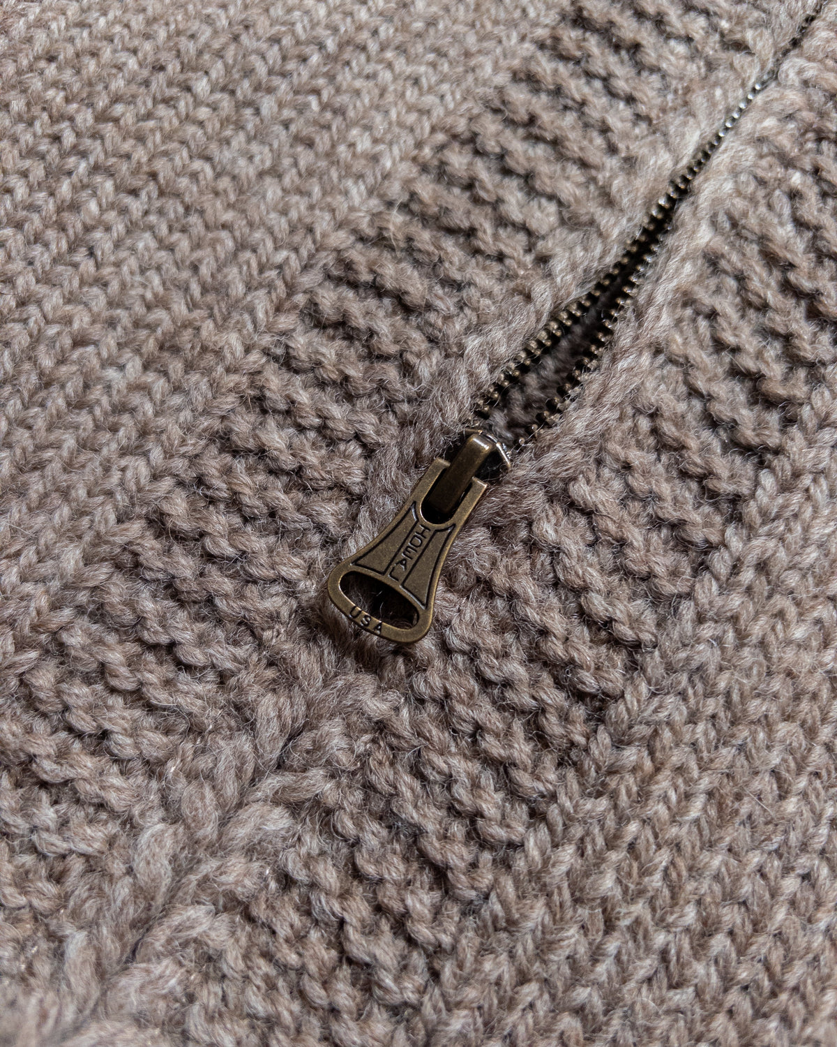 Zip Shawl Cardigan | Taupe