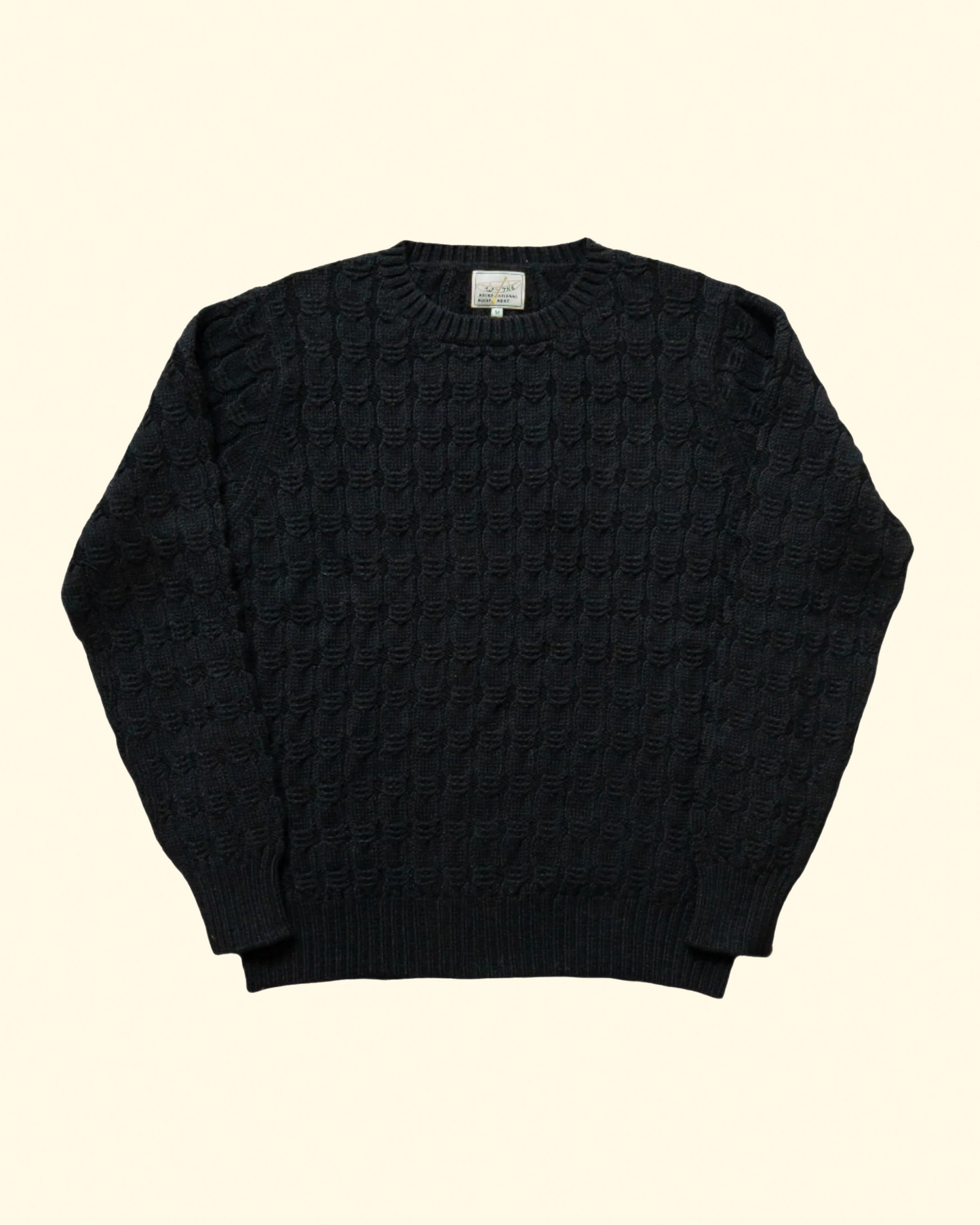 Highland Cableknit Crewneck | Black