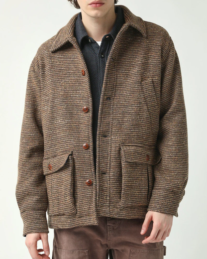 Blanket Stitch Coat | Brown