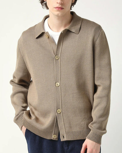 Buttondown Sweater | Camel