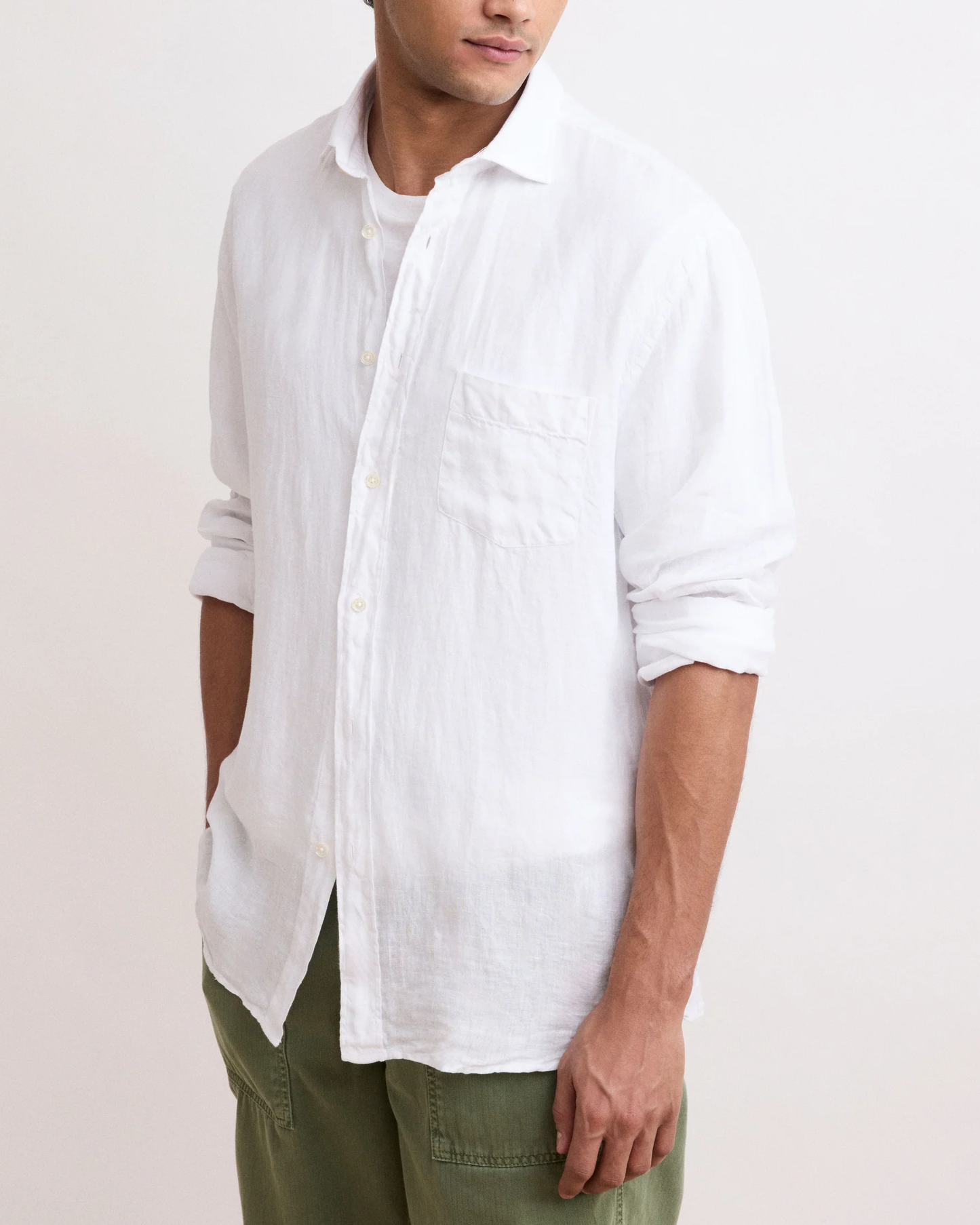 Paul Pat Linen Shirt | White