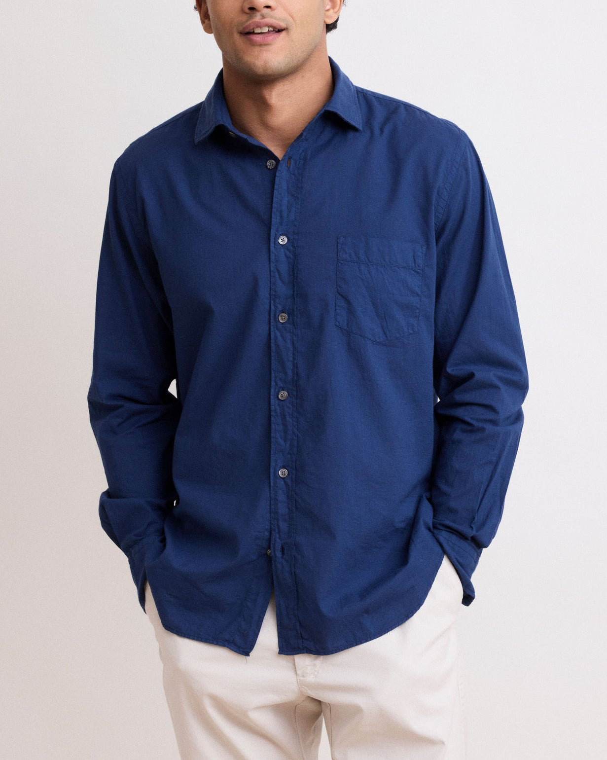 Paul Pat Voile Shirt | Navy Blue