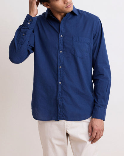 Paul Pat Voile Shirt | Navy Blue