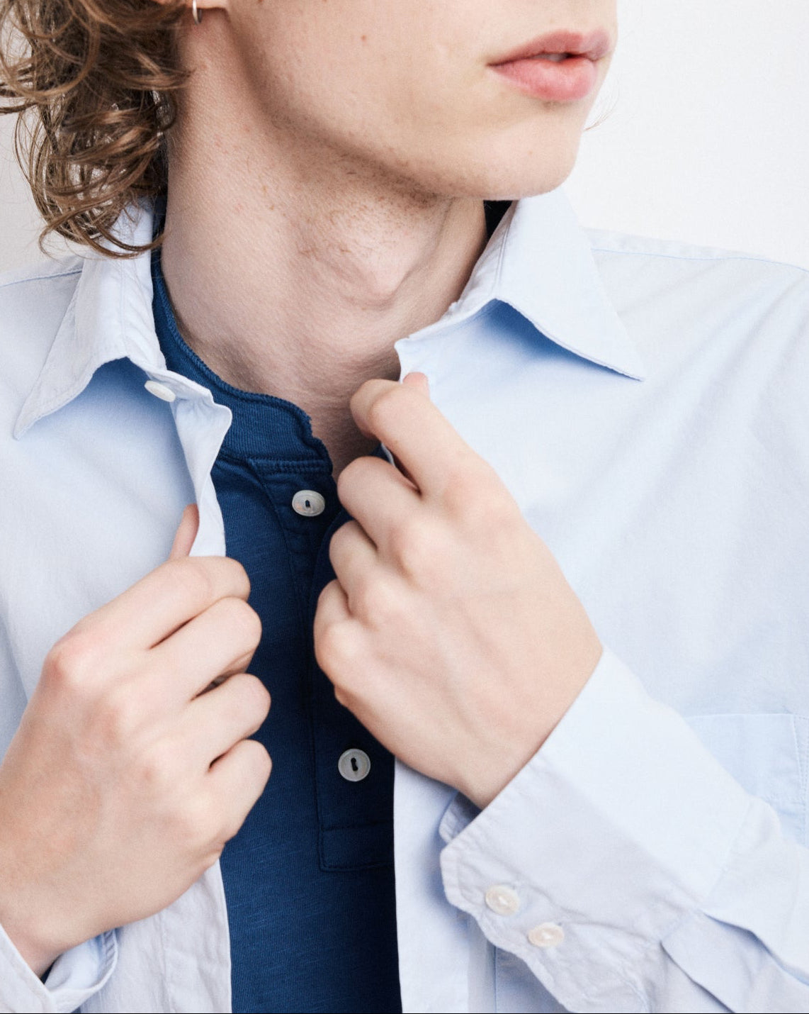 Paul Pat Twill Shirt | Sky