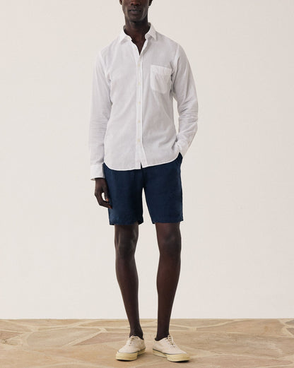 Joggy Linen Short | Navy Blue