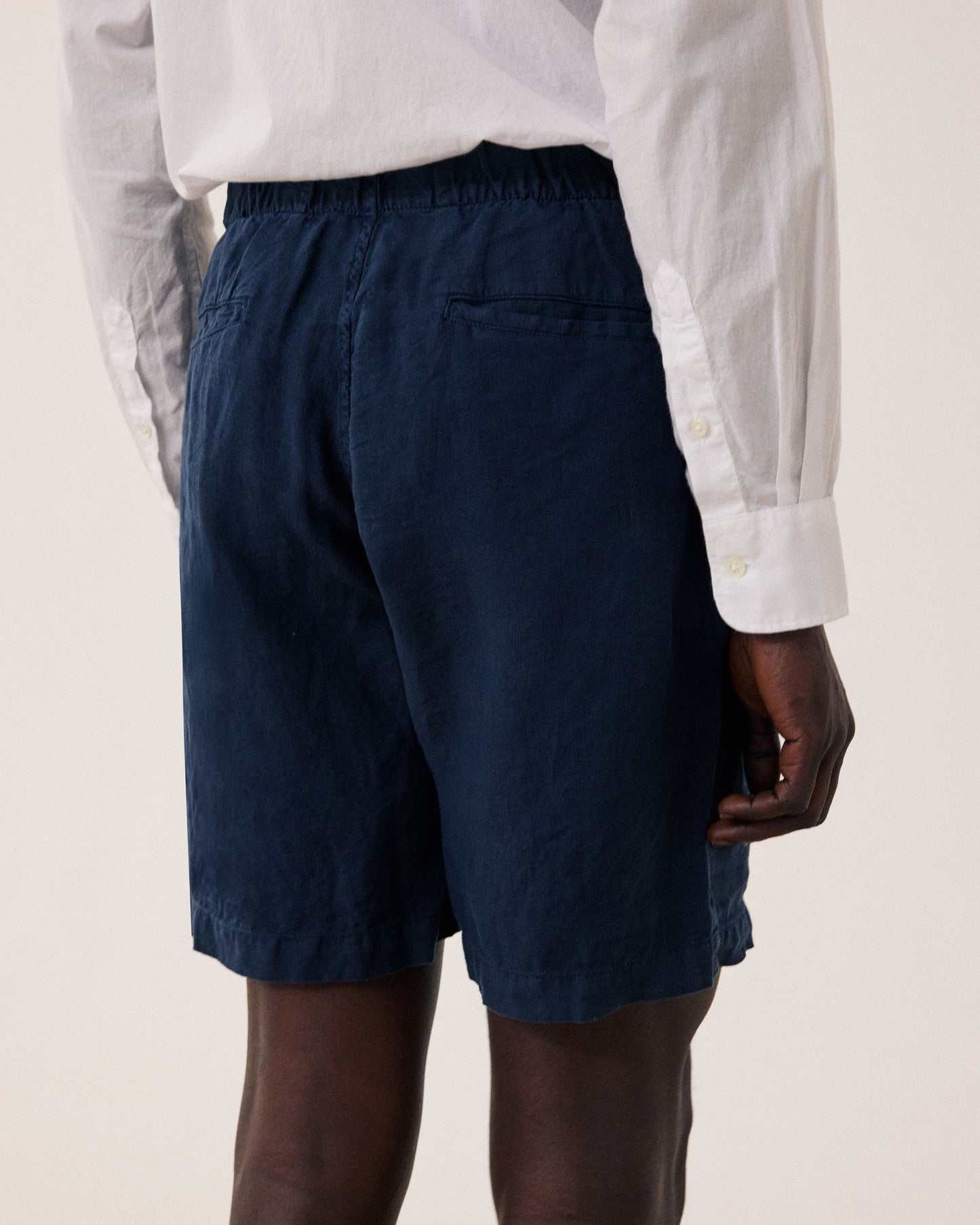 Joggy Linen Short | Navy Blue