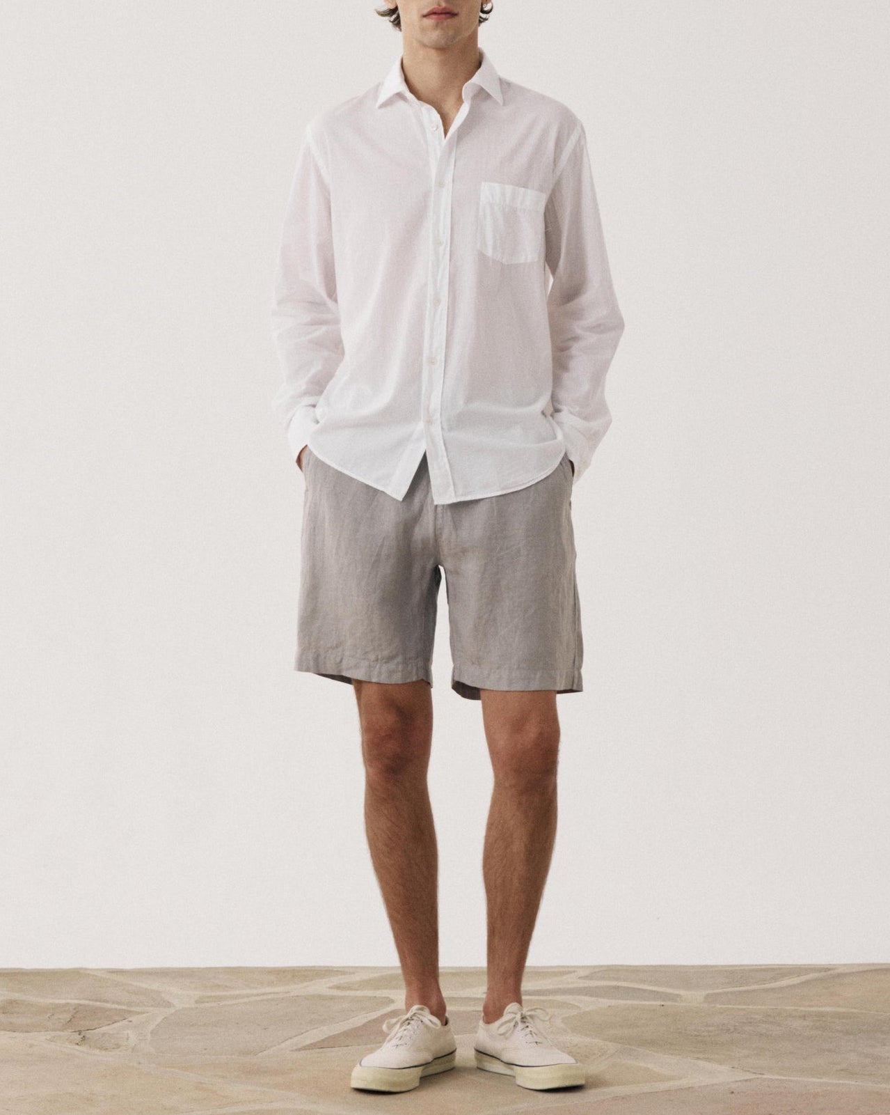 Joggy Linen Short | Sage