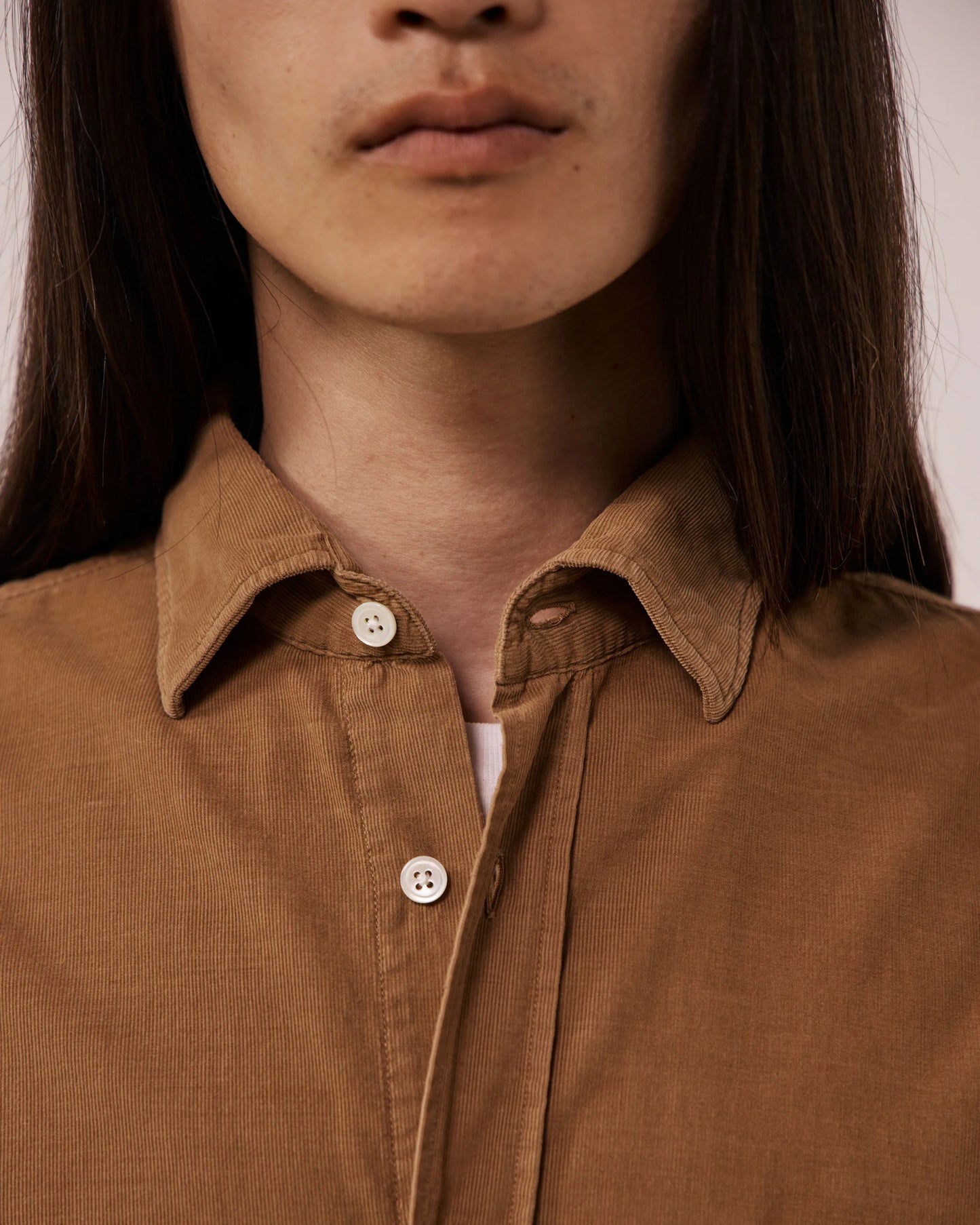 Paul Pat Fine Cord Shirt | Cognac