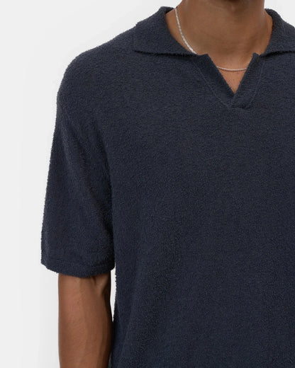 Knit Polo | Magma Black