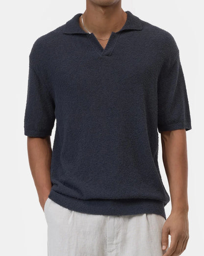 Knit Polo | Magma Black