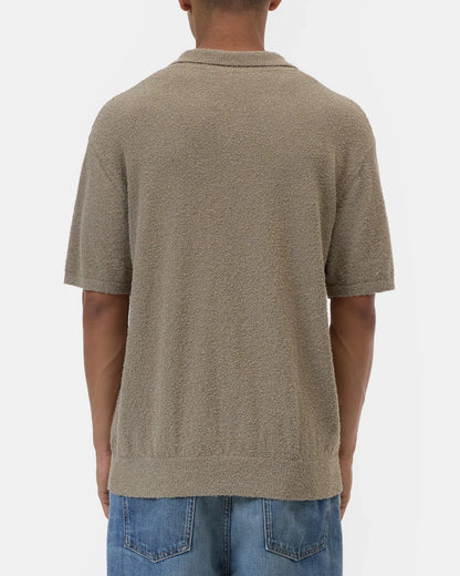 Knit Polo | Pebble Green