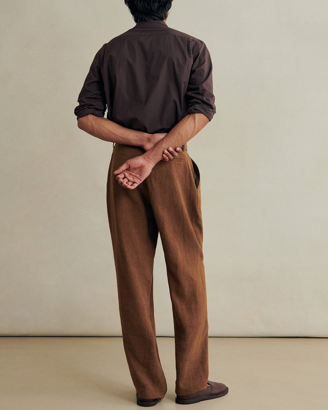 One Pleat Trousers | Cinnamon – Wright's Men