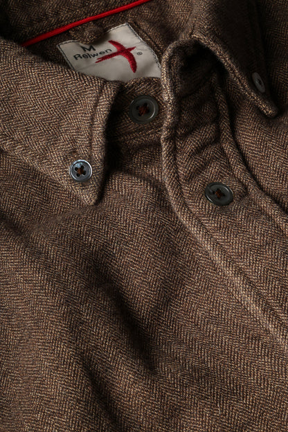 Chamois Lined Flannel | Rustic Brown