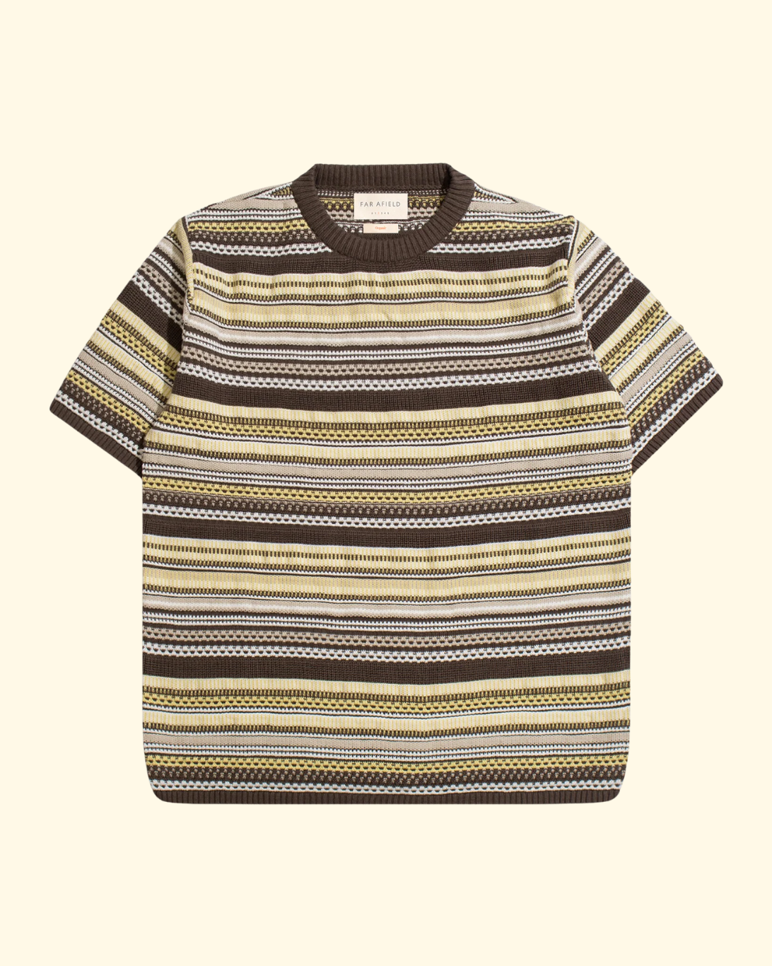 Newport Knitted Top | Brown Yellow Stripe