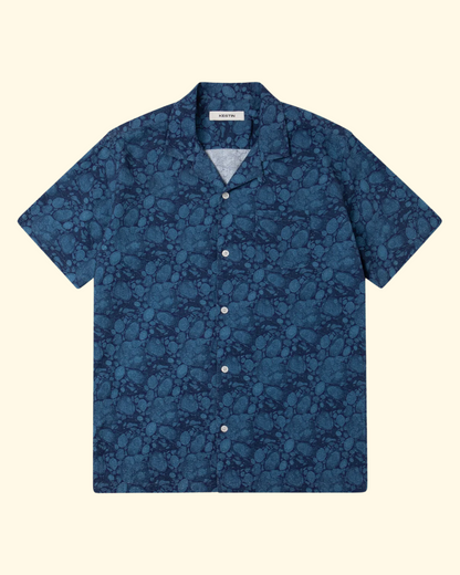 Crammond Shirt | Blue Marble Print