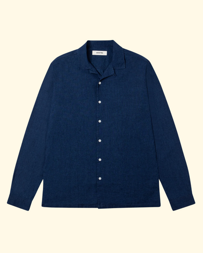 Tain Shirt | Indigo Linen Cotton