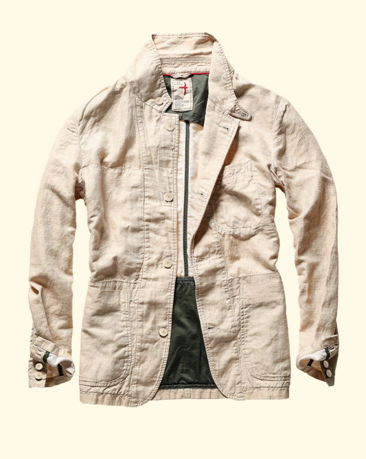 Tropical Trap Blazer | Dk Natural Twill