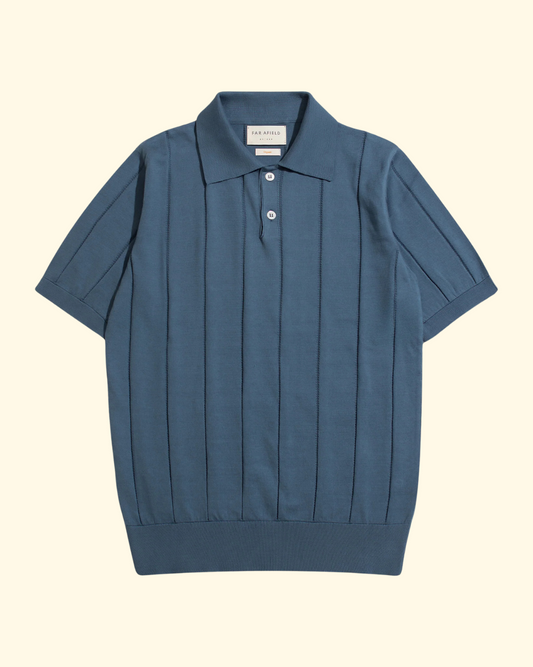 Jacobs S/S Polo | Aegan Blue Stripe