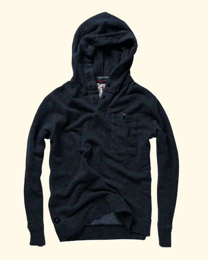 French Twill Hoodie | Navy Marl