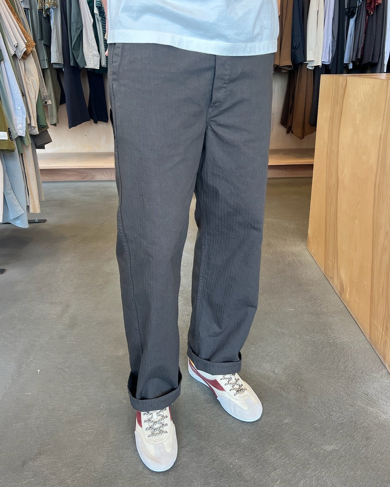 French Work Pant Herringbone Twill | Coffee Brown