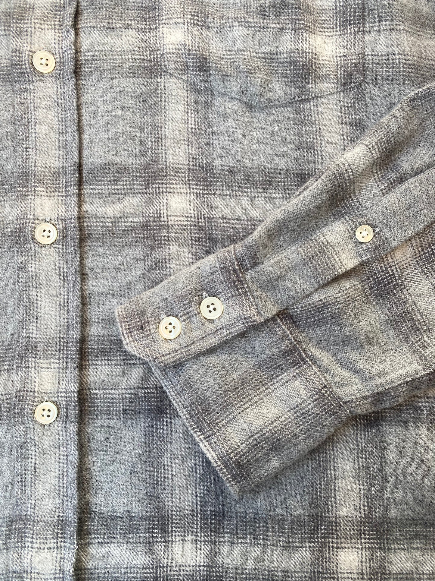 Paul Brushed Check Shirt | Grey