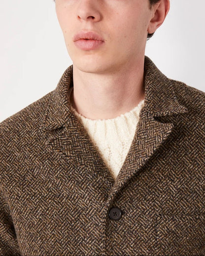 Sheldon Wool Overshirt | Coffee